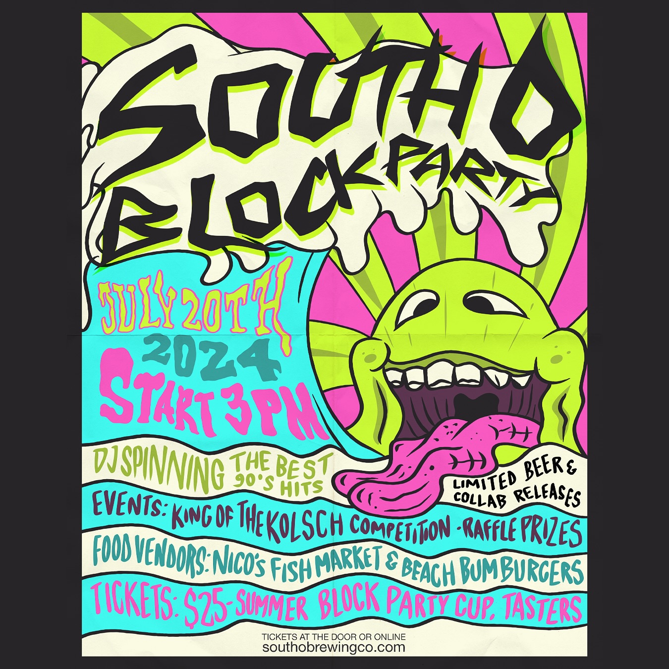 Summer Block Party at South O Brewing July 20, 2024 Oceanside, CA