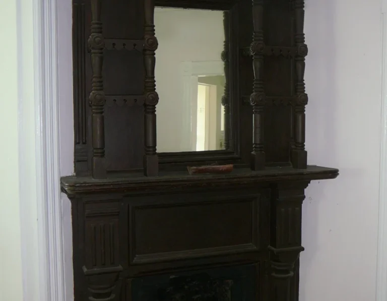 Original fireplace and mantel