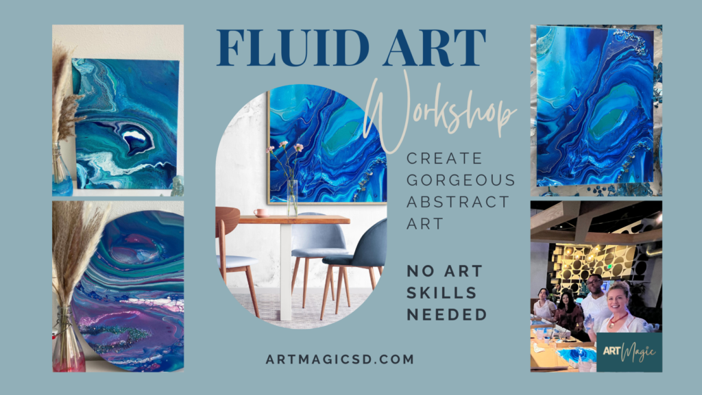 Fluid Art Painting Workshop at Art Magic - July 28, 2023 | Oceanside, CA