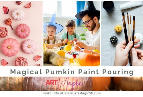 Magical Pumpkin Paint Pouring Workshop at Art Magic